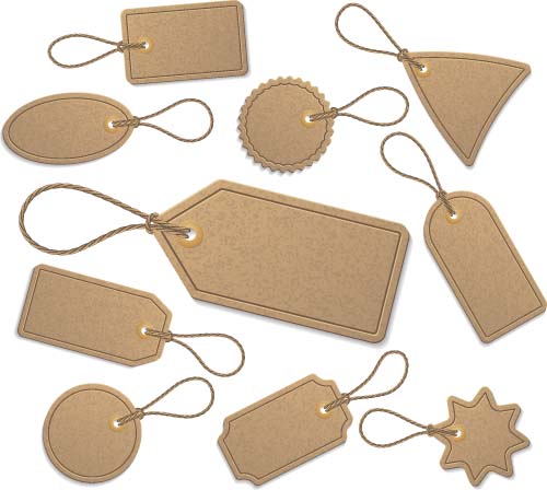 Beige cardboard tags vector tags cardboard beige   