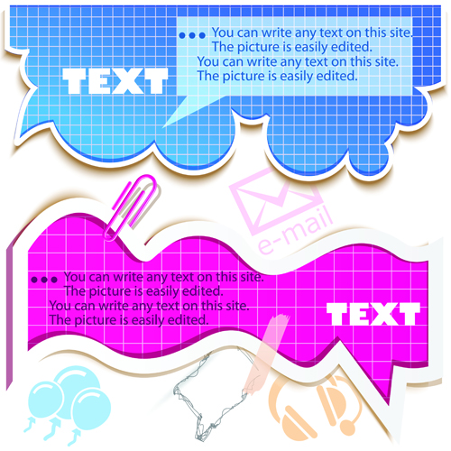 Vector Creative Speech Bubbles elements Set 01 speech bubbles speech elements element creative bubble   