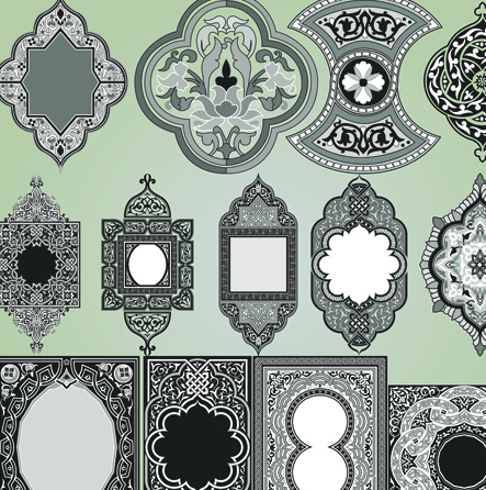 Vintage Calligraphic border frame and ornament vector set 15 vintage ornament frame elements element calligraphic border   