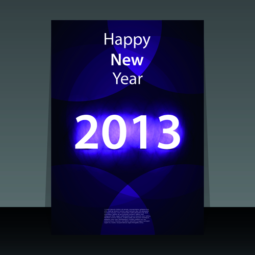 2013 Happy New Year Flyer cover vector set 02 new year happy flyer cover 2013   