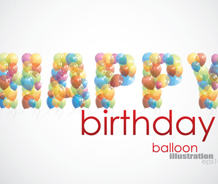 Colorful balloon Consisting of alphabet with numbers vector 01 numbers number Consisting colorful balloon alphabet   