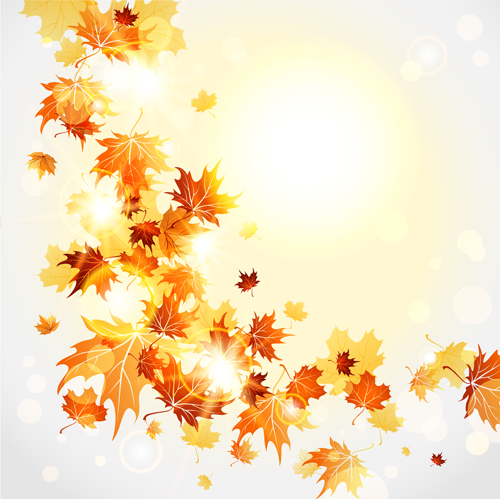 Bright autumn leaves vector backgrounds 08 Vector Background leave backgrounds background autumn leaves autumn   