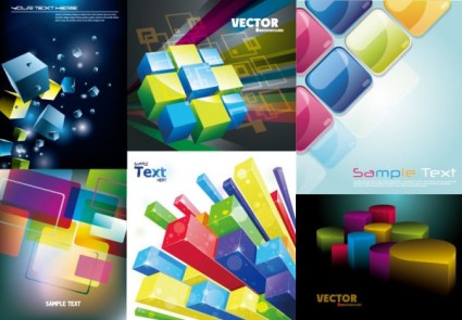 Colorful threedimensional art background vector threedimensional colorful background   