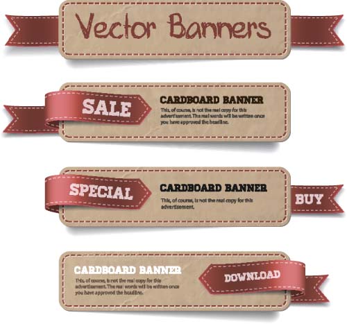 Sale banners with ribbon vector sale ribbon banners   