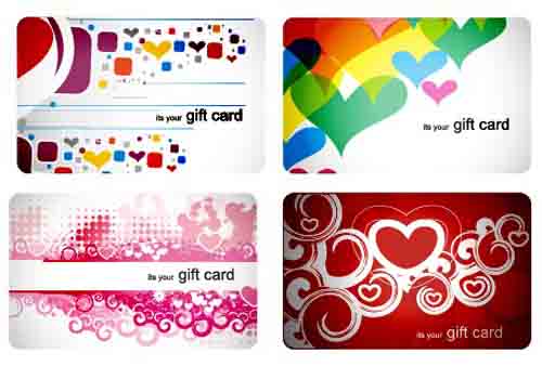 Stylish Gift cards vector material set 03 stylish material gift cards card   