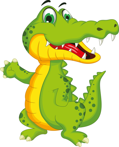 Cute crocodile cartoon styles vectors 07   