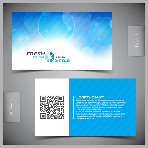 Modern business cards front and back template vector 01 template modern front card business   