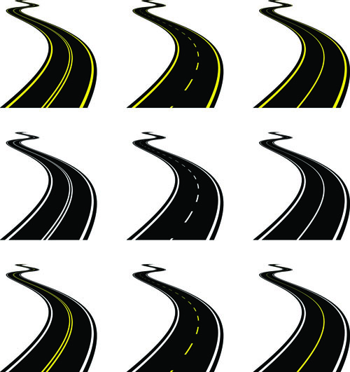 Various asphalt roads vector material 04 vector material Various roads material asphalt   