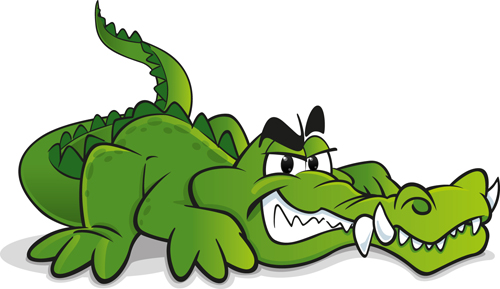 Cute crocodile cartoon styles vectors 02   