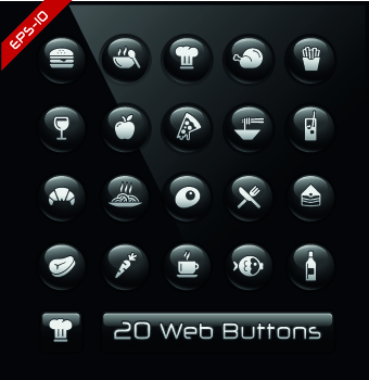 Shiny black web button design vector 02 web button shiny button design button   
