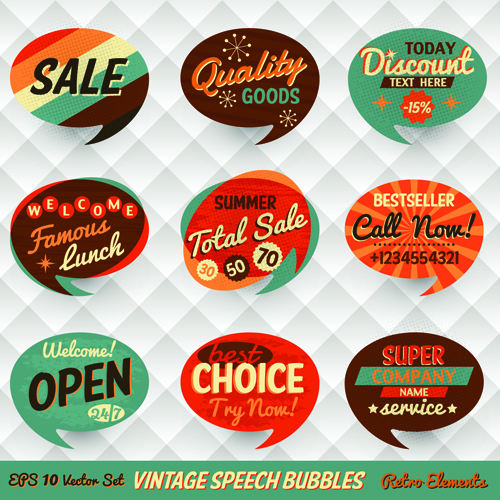 Vintage Bubbles labels vector 04 labels label bubbles bubble   