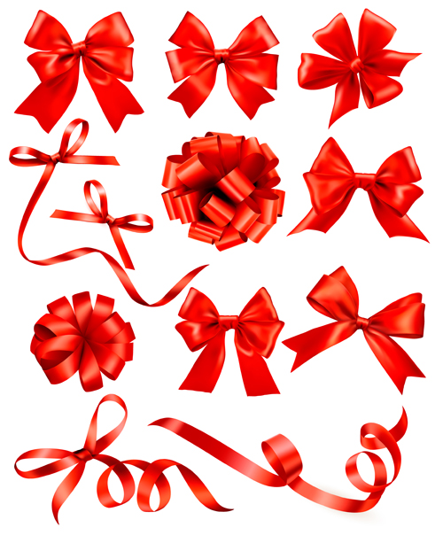 Creative bow design vector material set 02 vector material material creative bow   