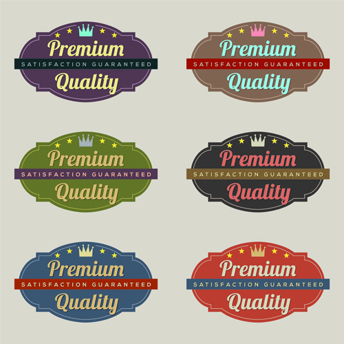 Labels premium quality retro style vector 05 Retro style quality premium labels label   