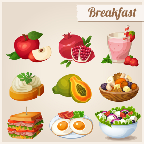 Huge collection of various food icons vector 01 icons Huge collection food   