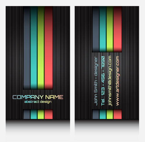 Modern business cards front and back template vector 06 template modern front card business   