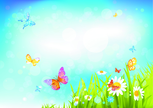 Summer blue sky backgrounds vector 01 sunny summer sky backgrounds background   