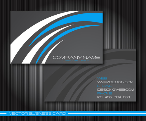 Modern business cards front and back template vector 07 template modern front cards business   