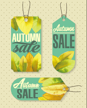 Autumn sale tags design graphics vector 03 tags sale autumn   