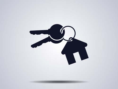 Houses with key logos vector logos key house   