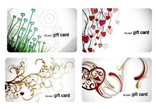 Stylish Gift cards vector material set 01 stylish material gift cards card   