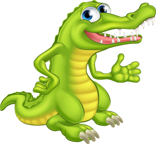 Cute crocodile cartoon styles vectors 09   