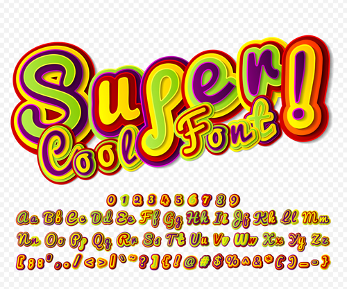 Comic styles fonts design set 08 styles fonts design Comic   