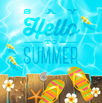 Refreshing summer time vector background 05 Vector Background summer refreshing background   