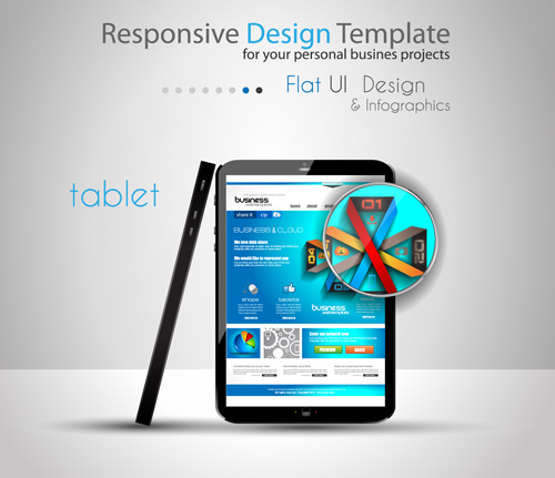 Realistic devices responsive design template vector 14 template vector responsive realistic devices   