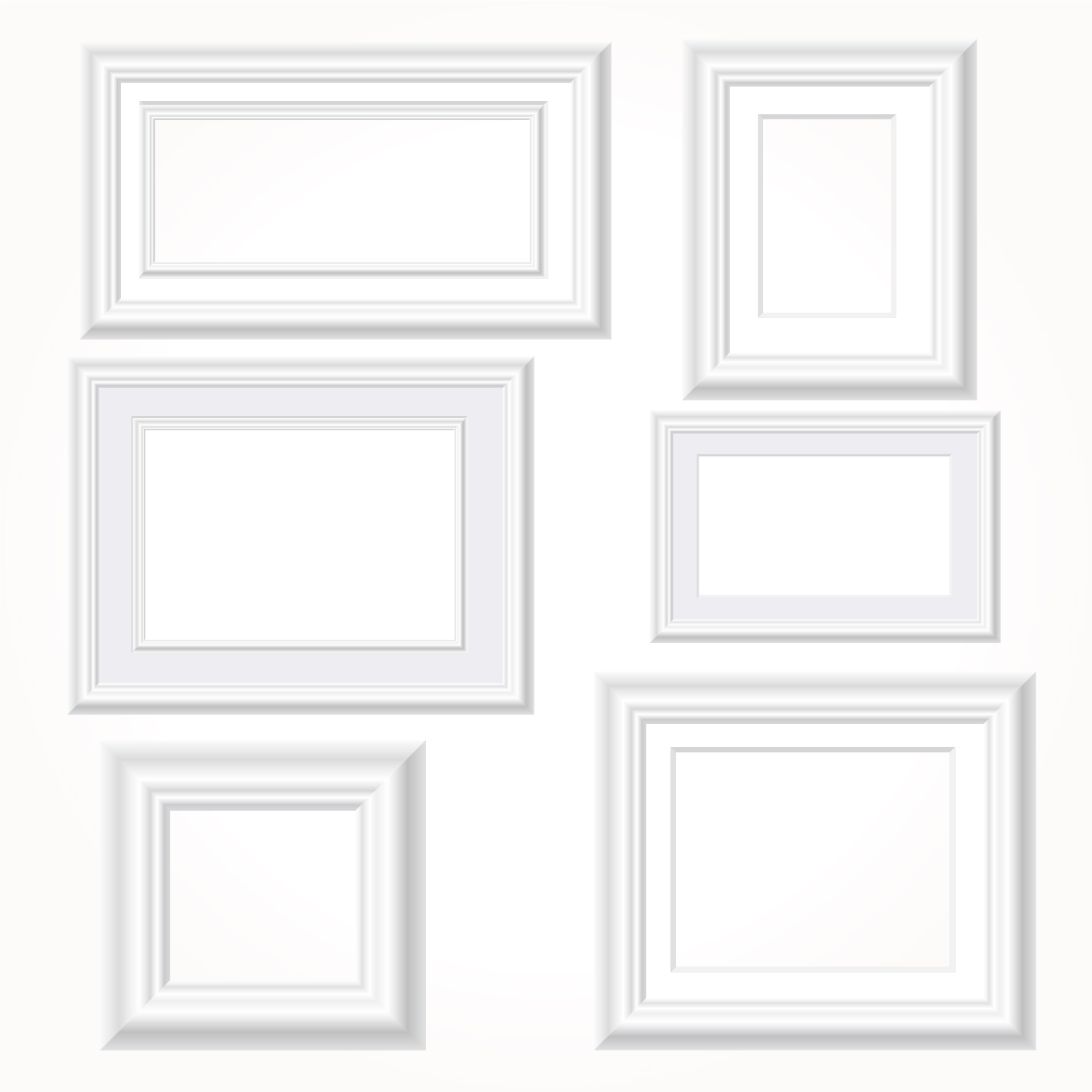 White photo frames vector set white photo frames frames   