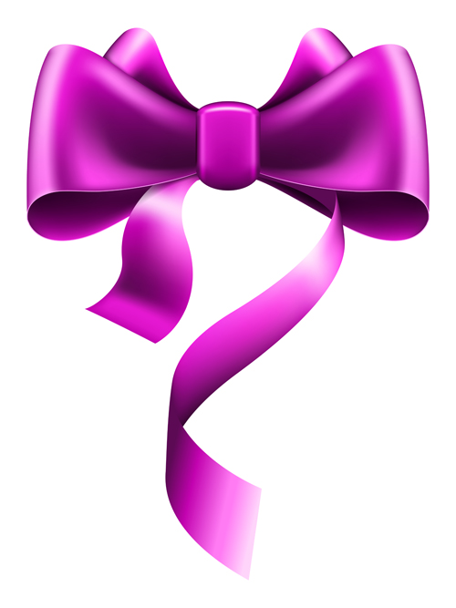 Purple bow vector material purple material bow   