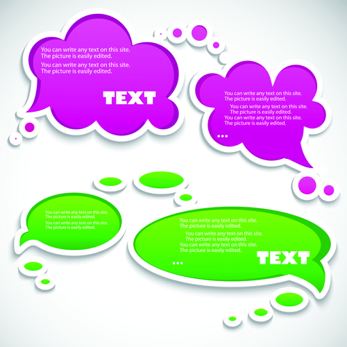 Vector Creative Speech Bubbles elements Set 03 speech bubbles speech elements element creative bubbles bubble   