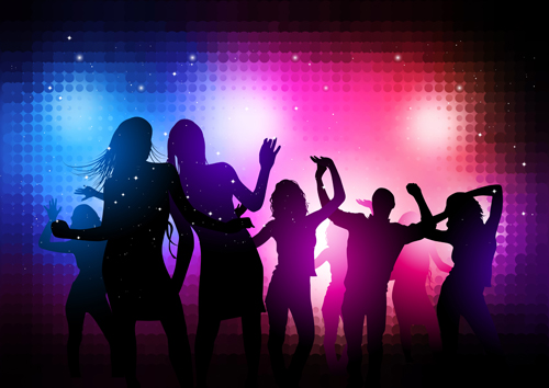 Party People silhouette vector 04 silhouette people party   