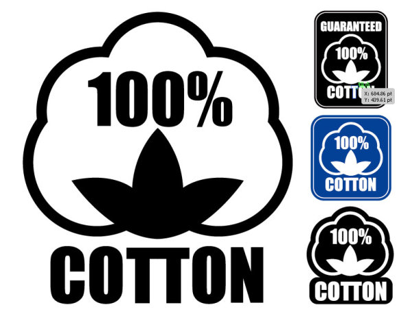 Guaranteed 100% cotton vector Label 01 guaranteed cotton   