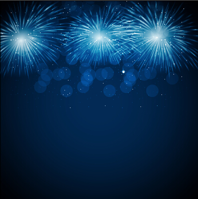 Blue fireworks vector background 02 Fireworks blue background   