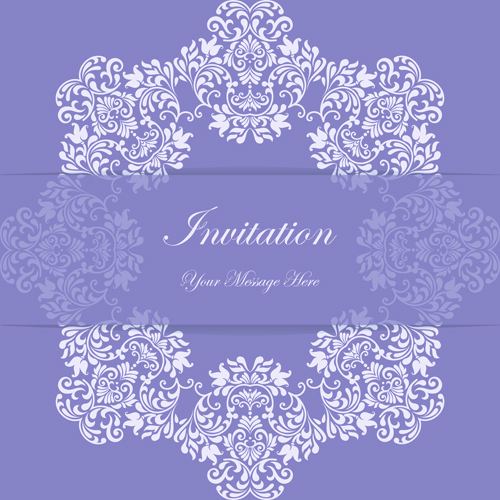 Purple floral ornaments cards vector 03 purple ornaments ornament cards   