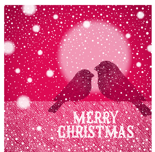 Christmas snowflake background with bird vector snowflake christmas background   