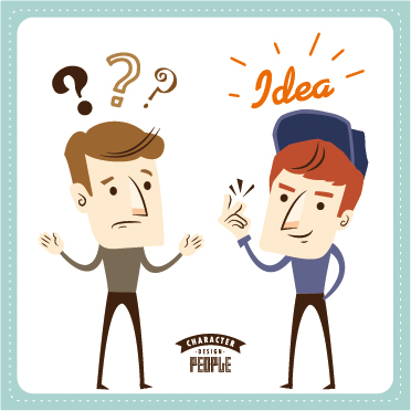 Funny people business template vector 03 template vector template people funny business   