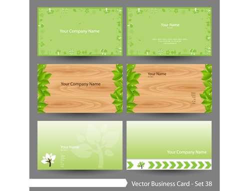 Elegant green natural business cards vector 02 natural green business cards business card business   