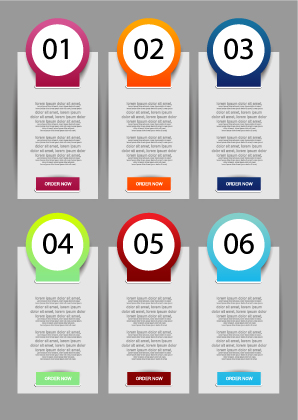 Best numbered business banner vector 05 numbered number business best banner   