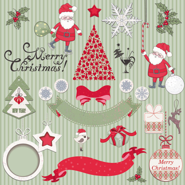 Cute cartoon Christmas ornaments vector graphics 04 ornaments ornament cute cartoon cute christmas cartoon   