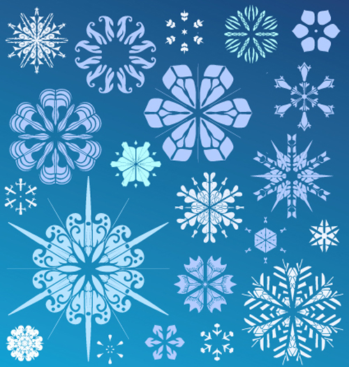 Different Snowflake elements vector graphics 03 snowflake elements element   