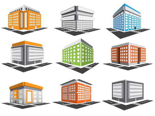 Different skyscrapers model vector material vector material skyscrapers skyscraper scraper model different   