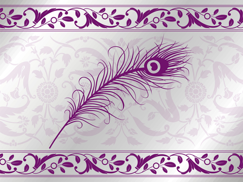 Peacock feathers and Indian ethnic pattern vector 04 peacock pattern indian feathers ethnic   