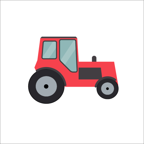 Flat styles tractor illustration vector tractor styles illustration flat   