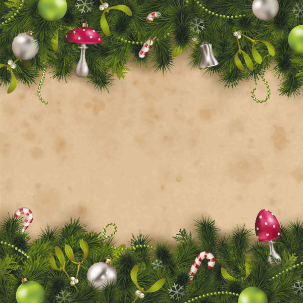 Set of Christmas Pine needles backgrounds vector material 04 Pine needles needles material christmas   