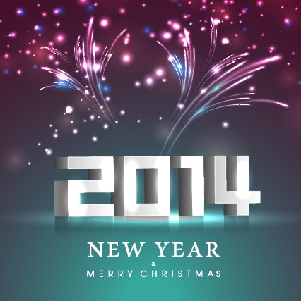 2014 New Year holiday vector background 01 Vector Background new year holiday background   