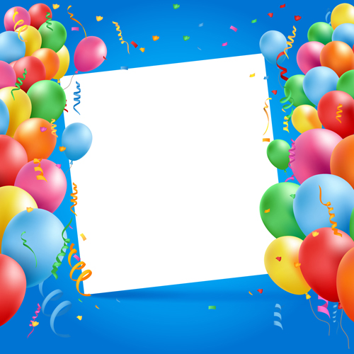 Colored balloons with birthday background graphics vector 06 graphics colored birthday balloons background   