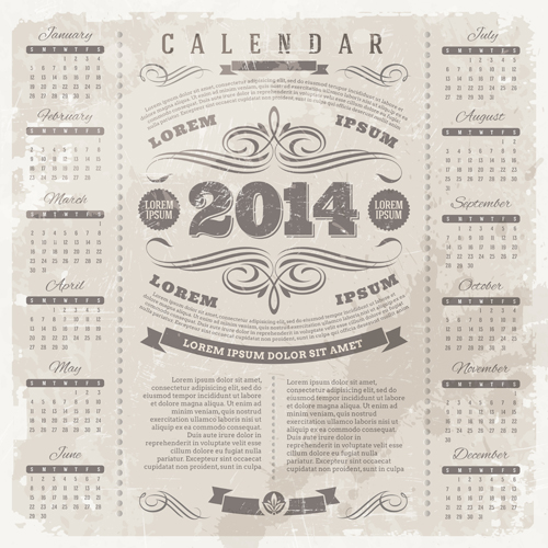 Calendar 2014 vector huge collection 38 Huge collection calendar 2014   