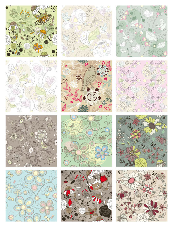 Floral Pattern vector Collection 01 pattern floral pattern floral collection   