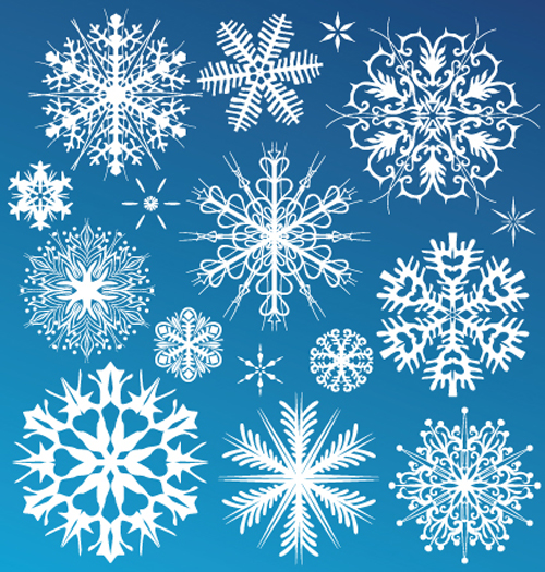 Different Snowflake elements vector graphics 05 snowflake elements element   